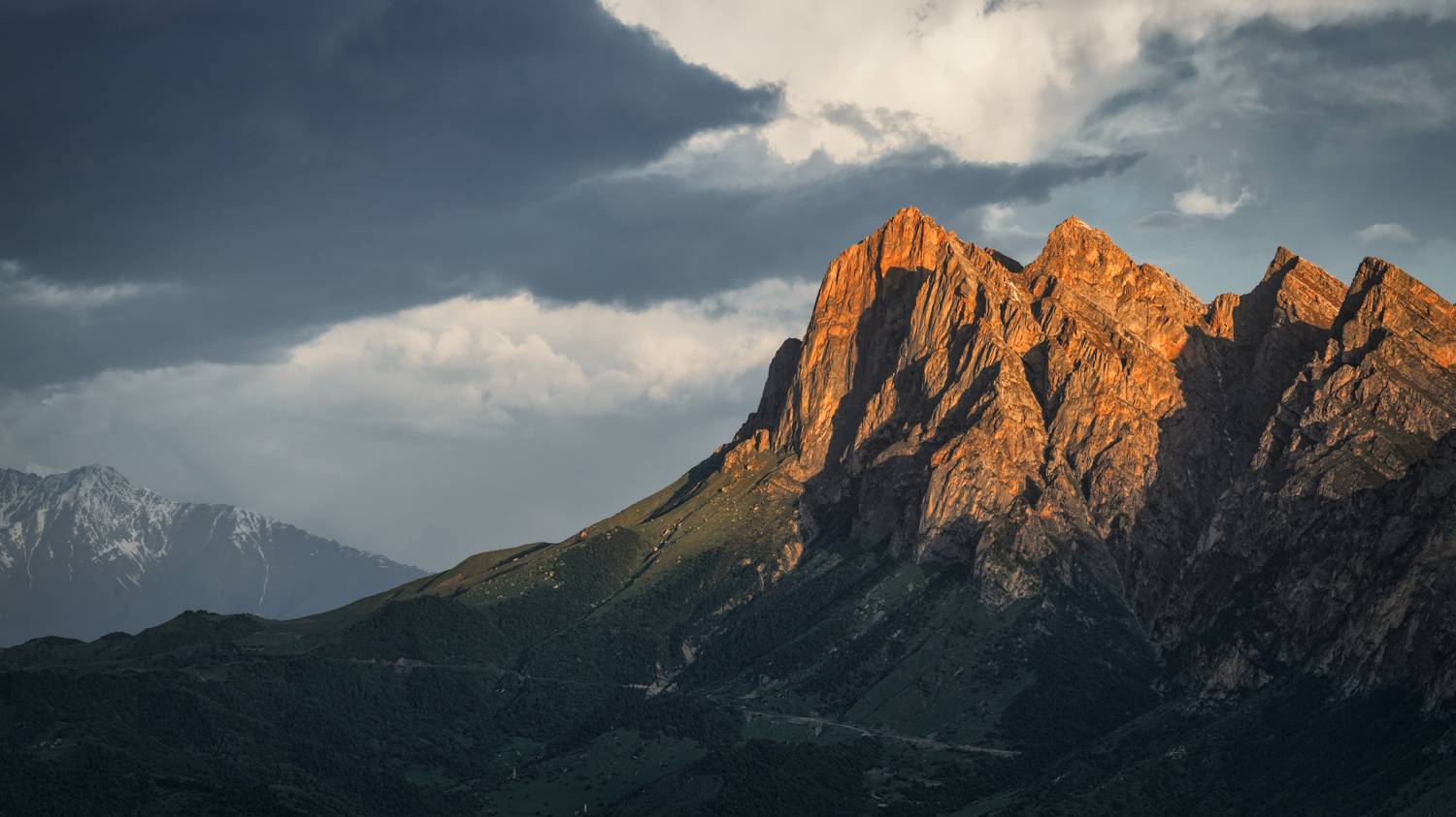 пейзаж, кавказ, ингушетия, цей-лоам, закат, горы, небо, Андрей