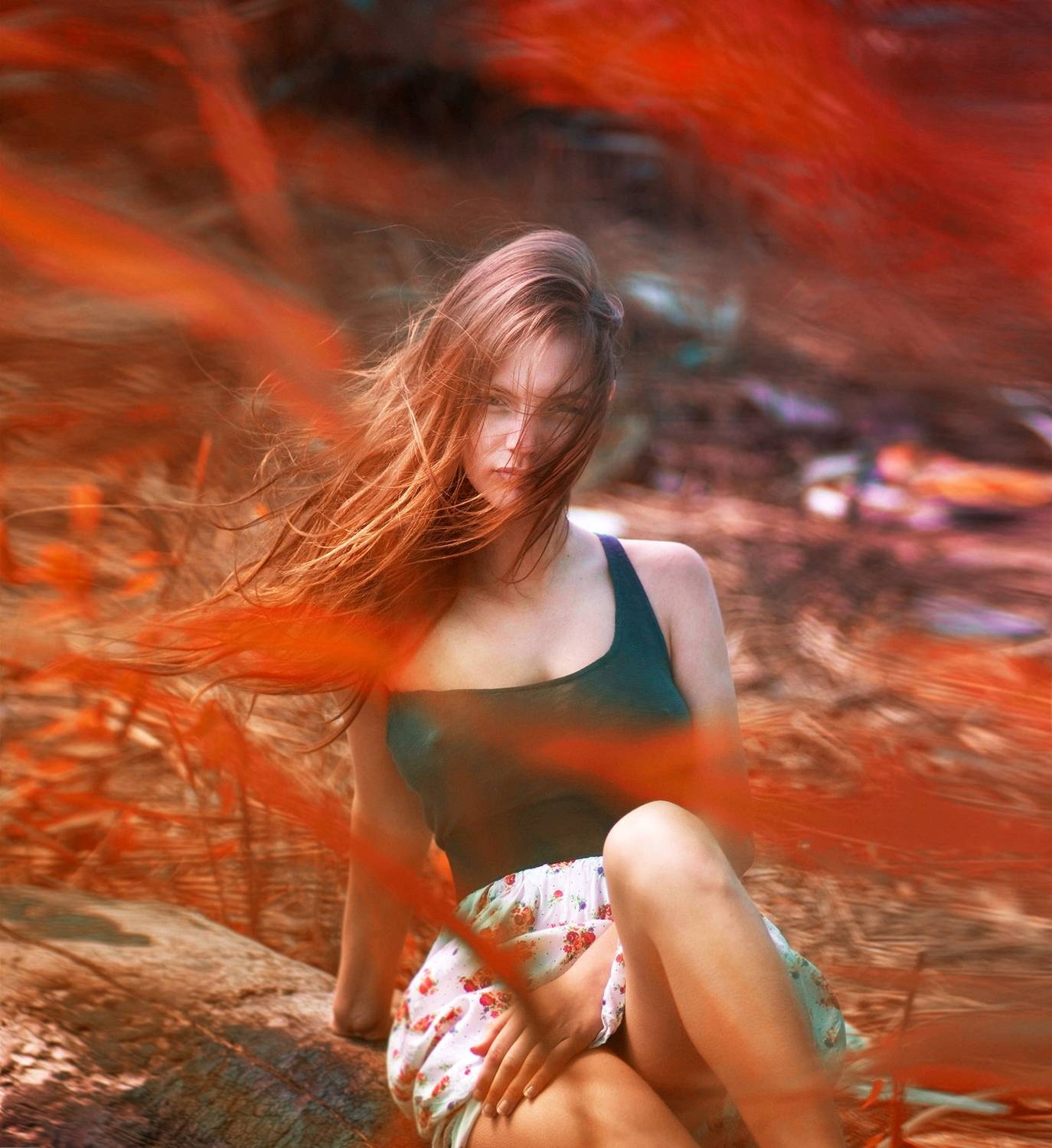 девушка, красивая, на природе, фигура, цвет, свет, портрет, Постонен Екатерина