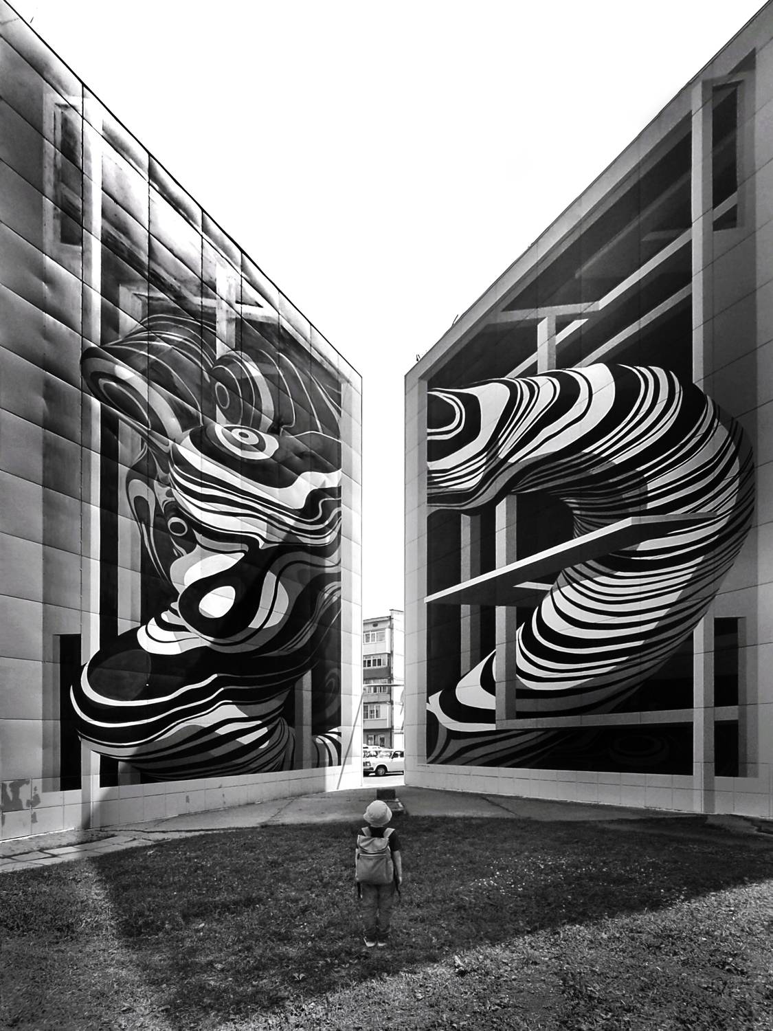 мурал, стрит, чудовище, смелость, город, Зорин Миша