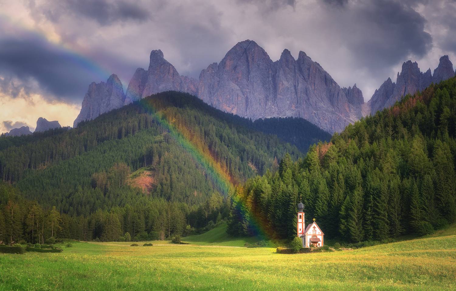 San Giovanni in Ranui, Val di Funes, South Tyrol, Dolomites, church, Матюшенков Евгений