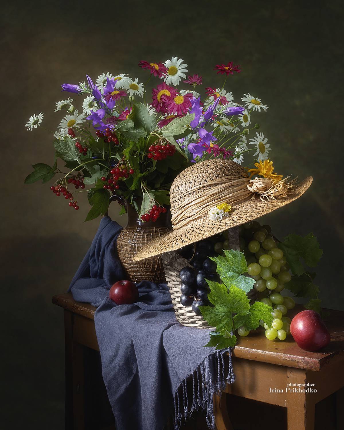 натюрморт, лето, фрукты, букеты, Приходько Ирина