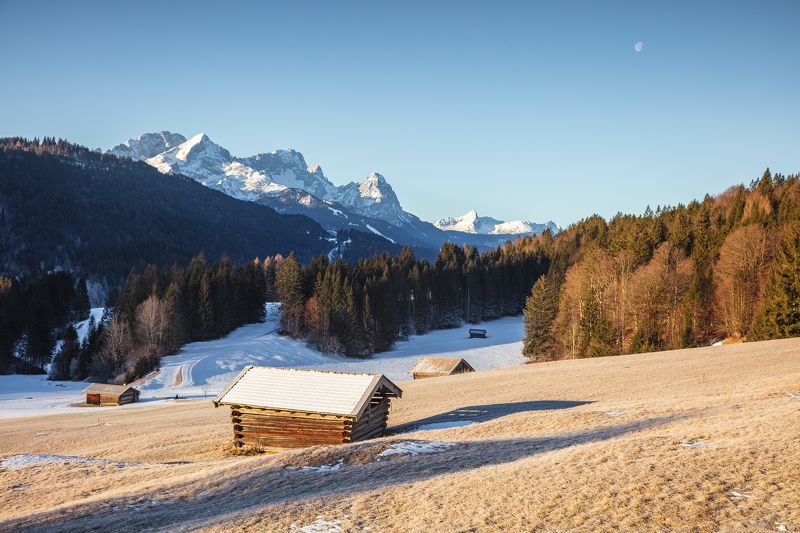 alps, mountains, germany, winter, see, deutschland, morninng, sunrise, wagenbrüchsee, geroldsee, lake Morning at Wagenbrüchsee (Geroldsee) фото превью