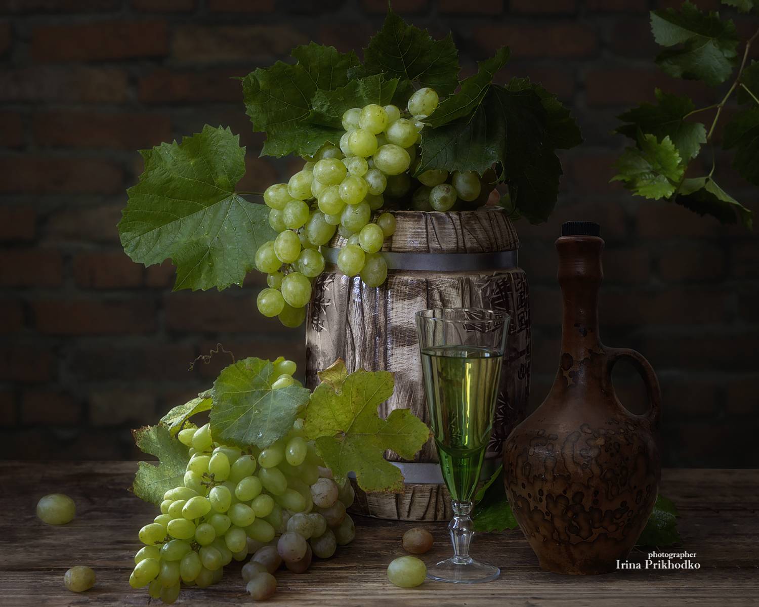 натюрморт, виноград, лоза, Приходько Ирина