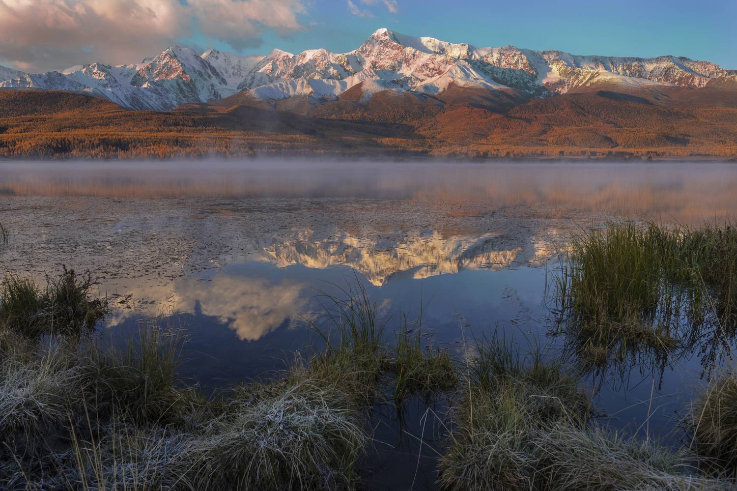 джангысколь, горы, чуйский хребет, отражение, ештыкель, осень, Галина Дейнекина