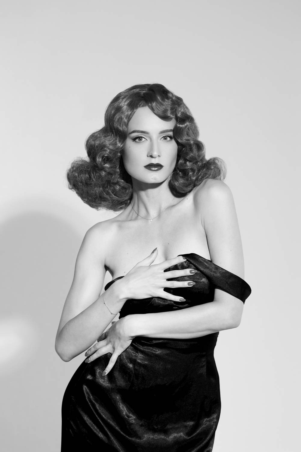 женский портрет, постановочная фотография. ретро, винтаж, студийная фотосессия, чб фото, b&w photo, old hollywood,, Мария Федоренко