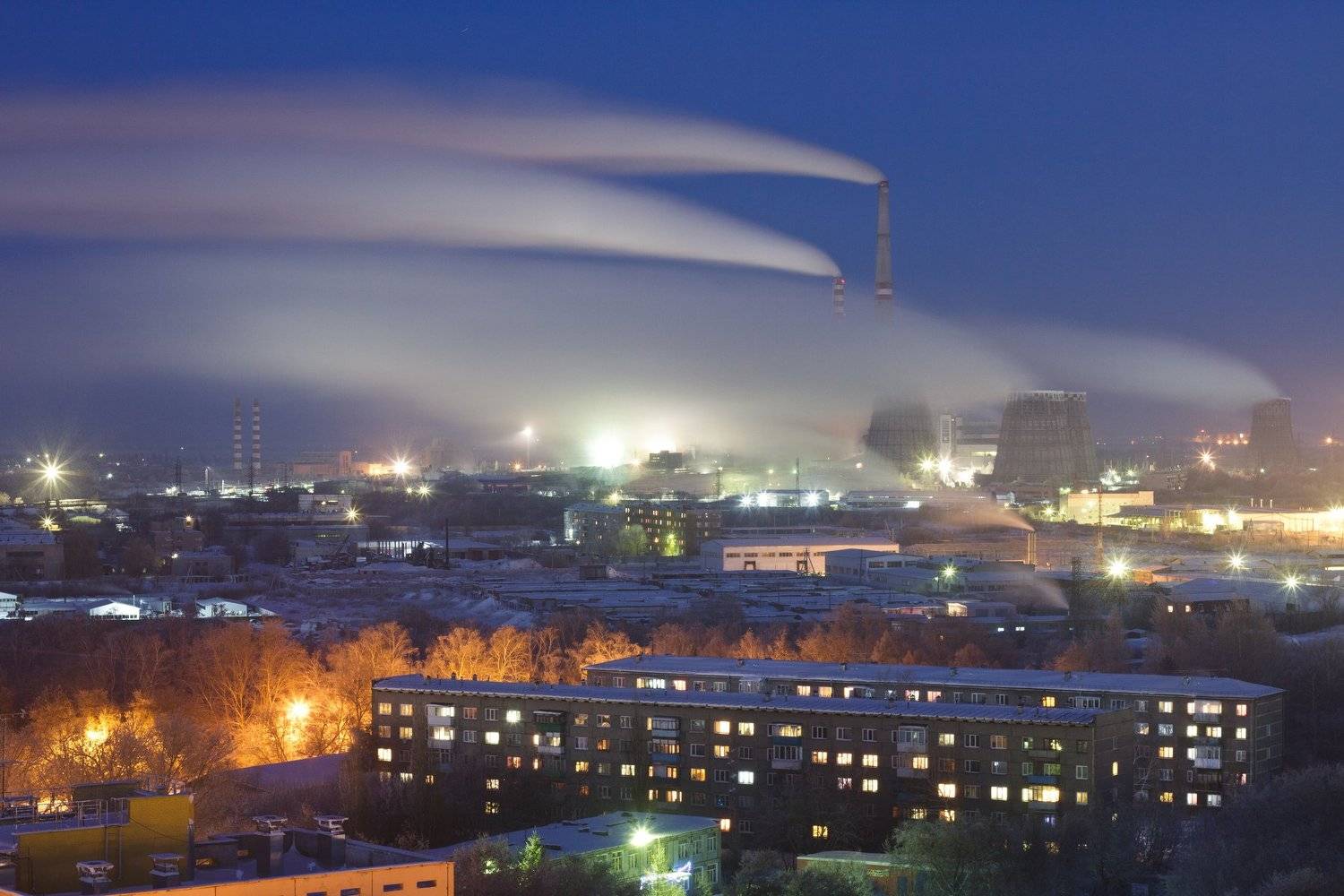 омск, урбан, пейзаж, город, завод, трубы, дым, Мария Креймер