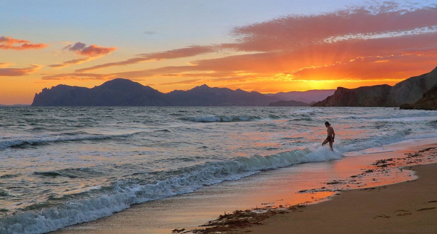Вечер, Закат, Крым, Море, Чёрное море, Виктор Климкин