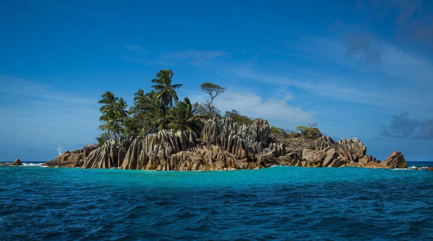 океан, скала, гора, гранит, глыба, синева, тропический, Марина Мудрова