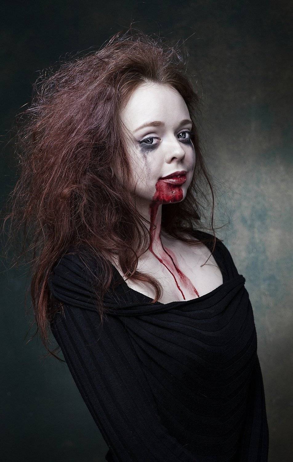 вампир, кровь, портрет, девушка, Шипов Олег