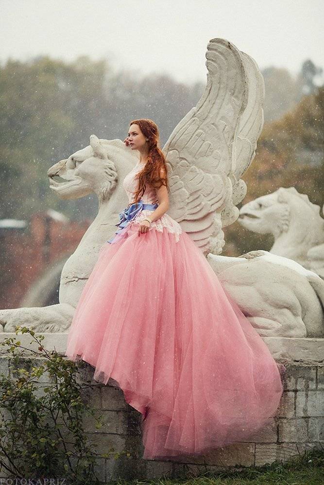 Архитектура, Крылья, Розовая, Рыжая, Сказка, Александра Савенкова