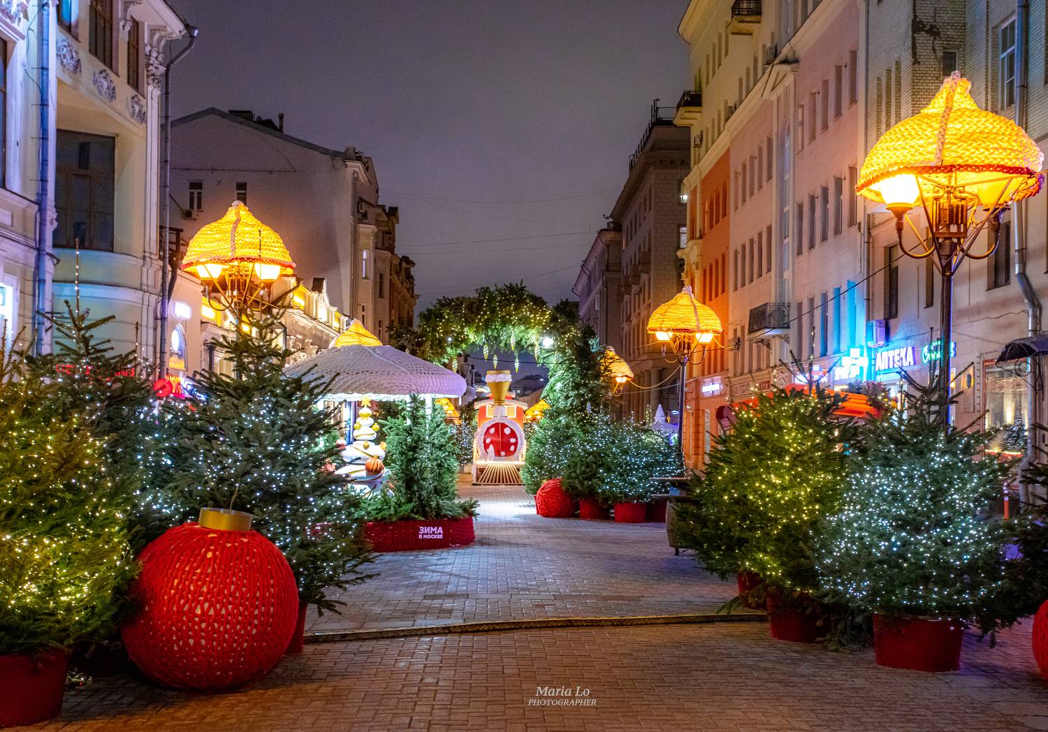 москва арбат огнибольшогогорода зимняясказка сказкавгороде рождество зима, Maria Lo