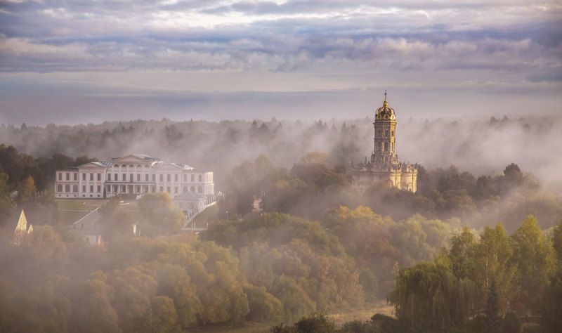 пейзаж, церковь, подольск, осень, утро, туман Осенний туман фото превью