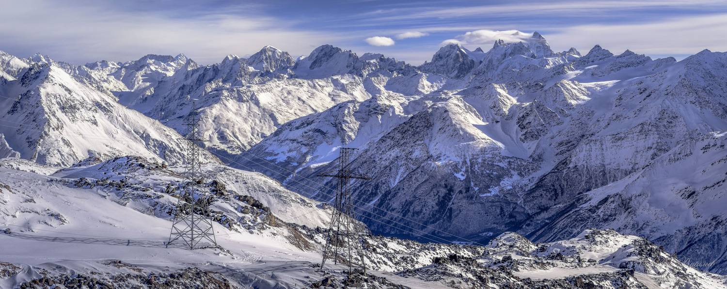 пейзаж, горный пейзаж, горы, главный кавказский хребет, эльбрус, Васильев Андрей