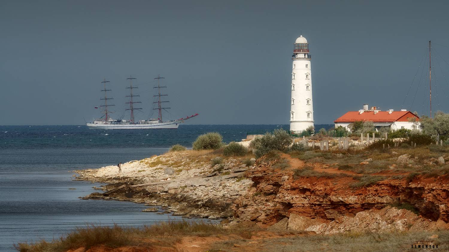 крым, севастополь, херсонес, маяк, парусник, море, Семенюк Василий