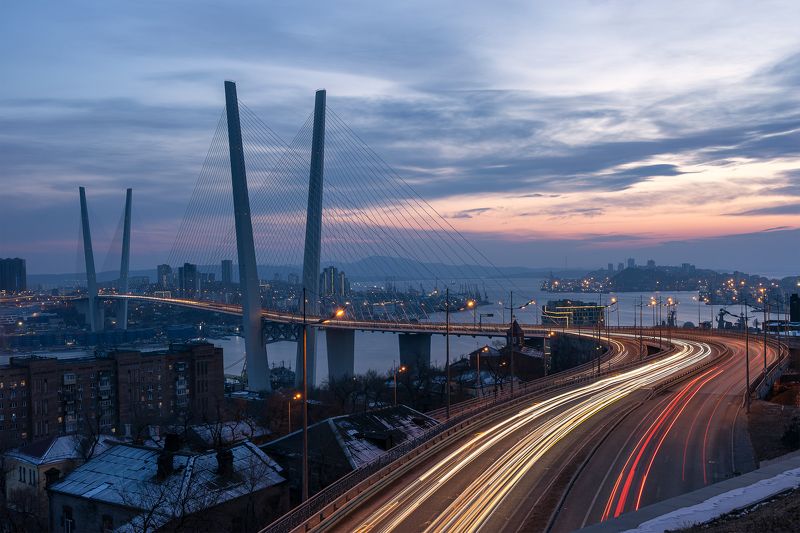 владивосток, золотой мост, золотой рог, мост, приморье, дальный восток Золотой мост Владивостока фото превью