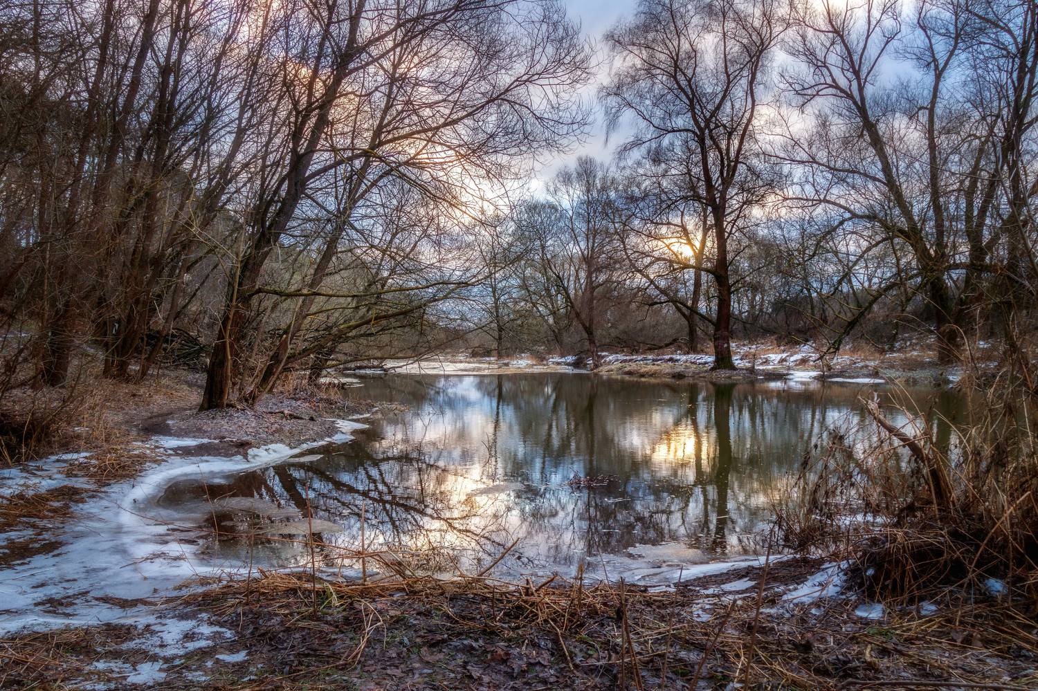 утро, зима, река, Сережа Сережин