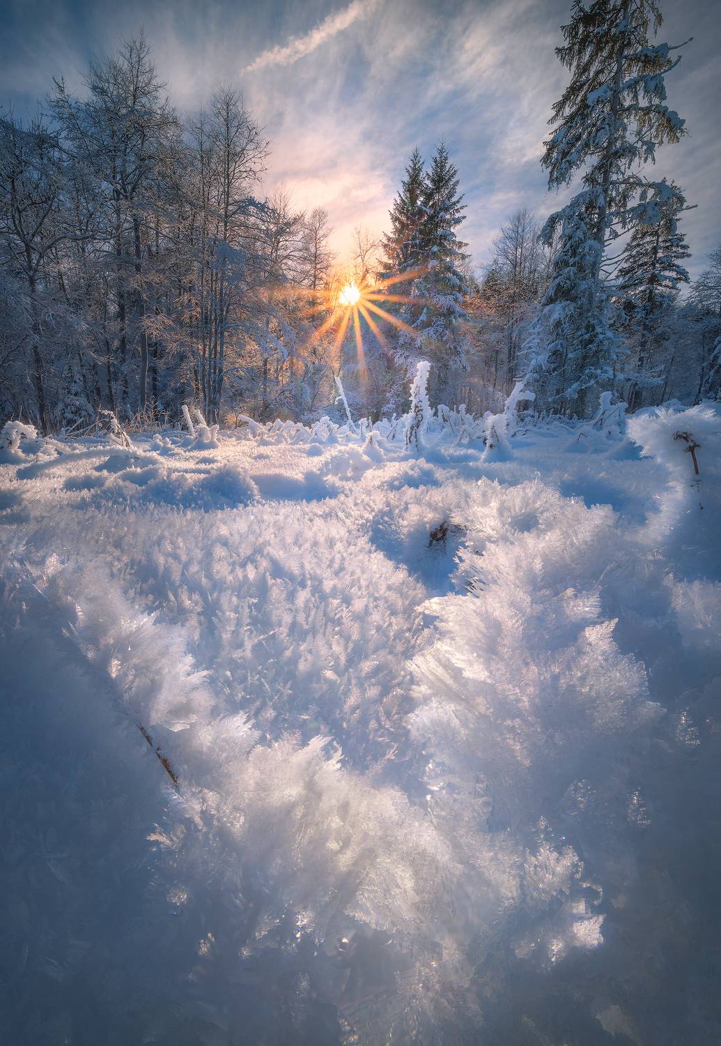 Landscape, snow, ice, sunset, travel, Germany, Bavaria, outdoors, Lukas Trixl