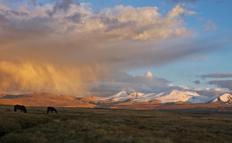 плато укок Закат на плато Укок фото превью