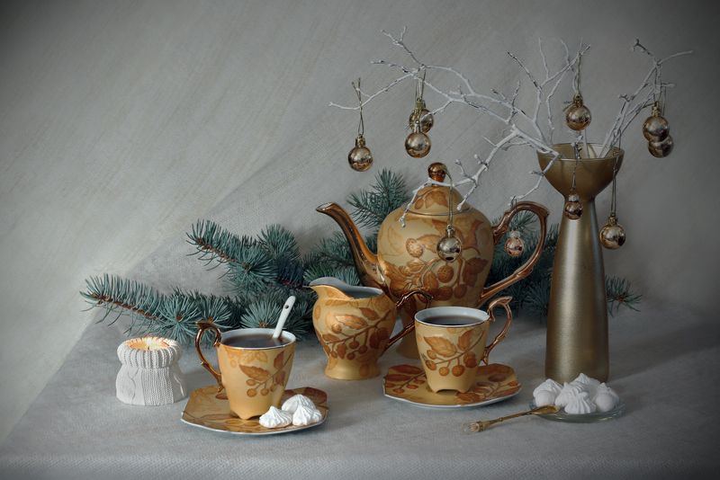 сервиз, новогодний, декор Fifteen o’clock tea фото превью