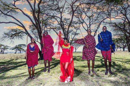 Kenyan Maasai Male Female Portraits 