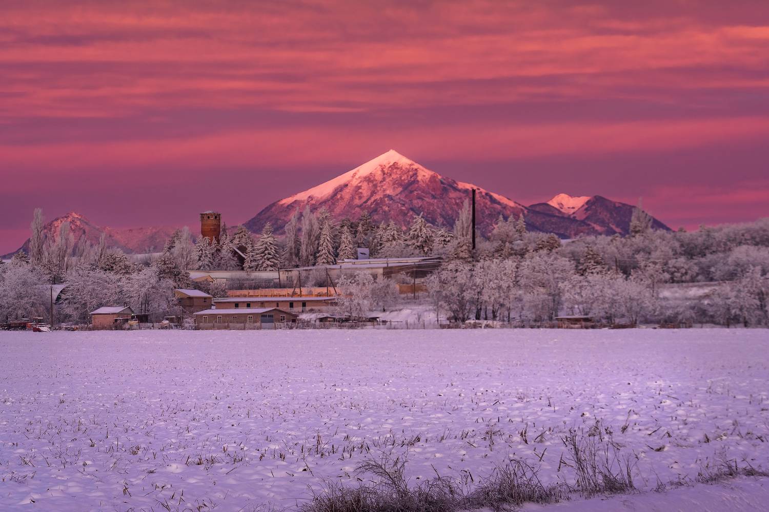 кавказ, кмв, кавказские минеральные воды, зимний рассвет, зима в городе, бештау, утренний город, рассвет, Zakharov Armen