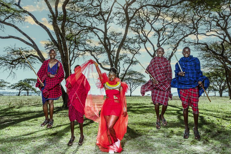 Kenyan Maasai Male Female Portraits  Kenyan Maasai Male Female Portraits  фото превью