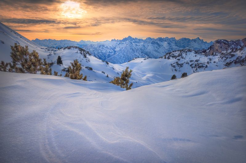 Austria, Tyrol, Alps, Mountains, Snow Snowdrift  фото превью