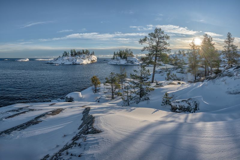 ладога, шхеры, карелия, ладожскиешхеры, ладожскоеозеро, karelia, ladoga Зимние пейзажи Ладожских шхер фото превью