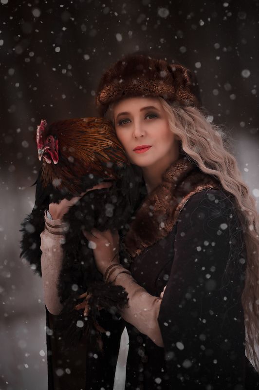 Снежный портрет фото превью