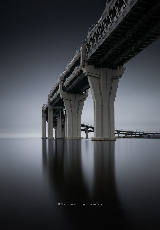 питер, канонерский, вода, длиннаявыдержка, мост Канонерский остров фото превью