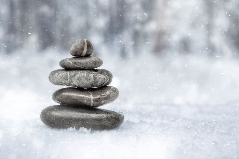 zen, meditation, winter, frost, snow Зимний Дзен фото превью