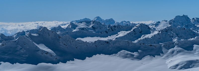 Россия, Кабардино-Балкария, Приэльбрусье, КБР, Северный Кавказ, горы Зимний пейзаж фото превью