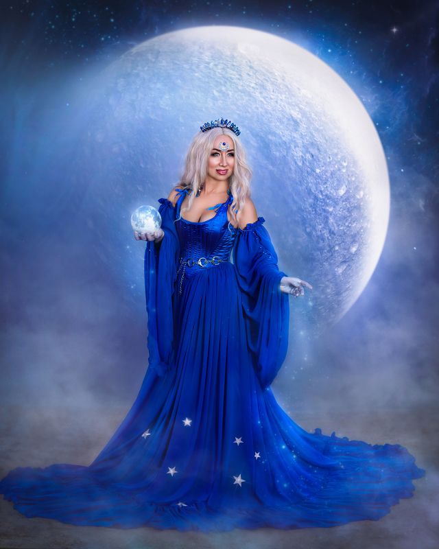 Фотограф Юлия Дюдина, Фотограф Нижний Новгород, арт фотограф, сказочная фотосессия луна, волшебная фотосессия Лунная соната фото превью