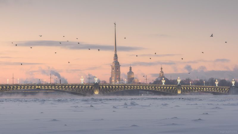 санкт-петербург, спб, россия, питер, spb, saint-petersburg, piter, russia, нева, троицкий мост, петропавловский собор Бывал январь... фото превью