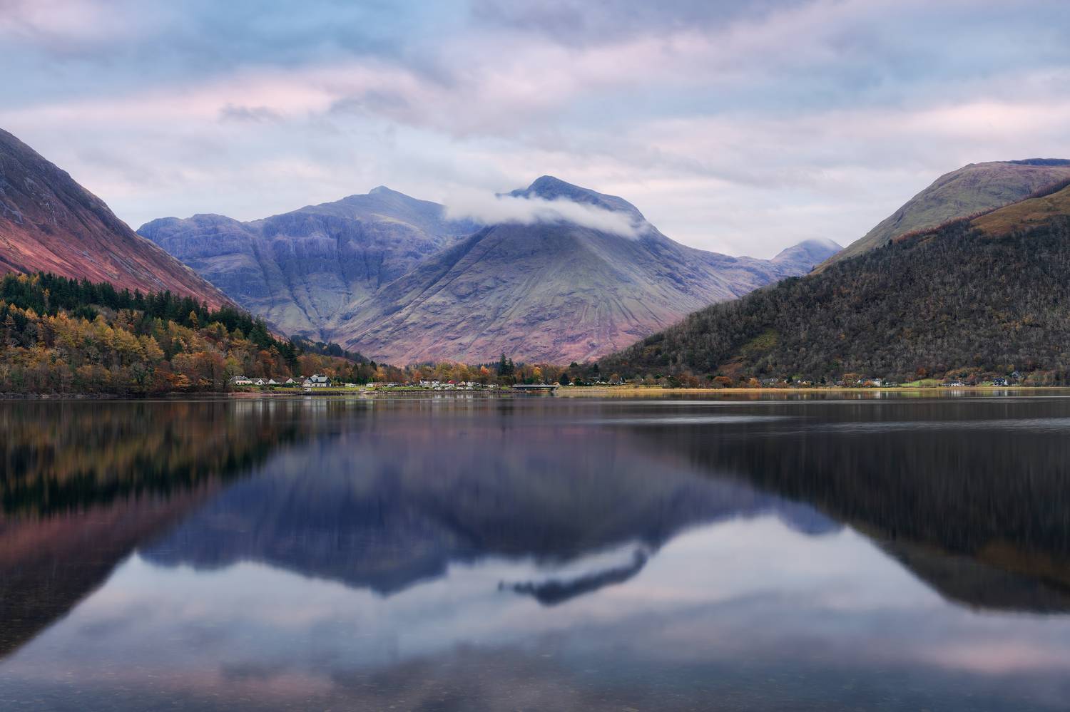 шотландия, великобритания, высокогорье, долина, гленко, утро, вечер, озеро, берег, осень, горы, uk, scotland, highlands, glencoe, evening, morning, shore, lake, mountain, autumn, Эрнест Вахеди