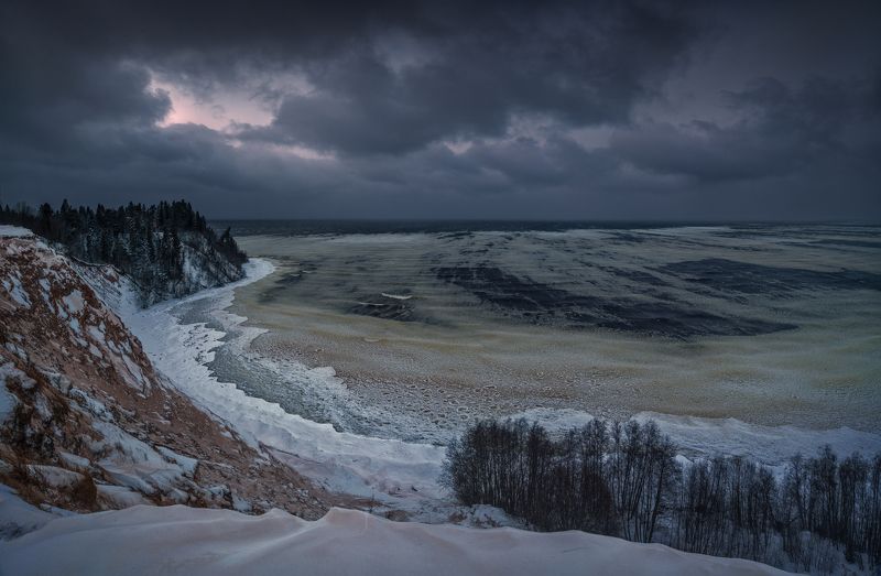 онего, онежское озеро, андома-гора, андома, январь, шторм Грозный Онего фото превью