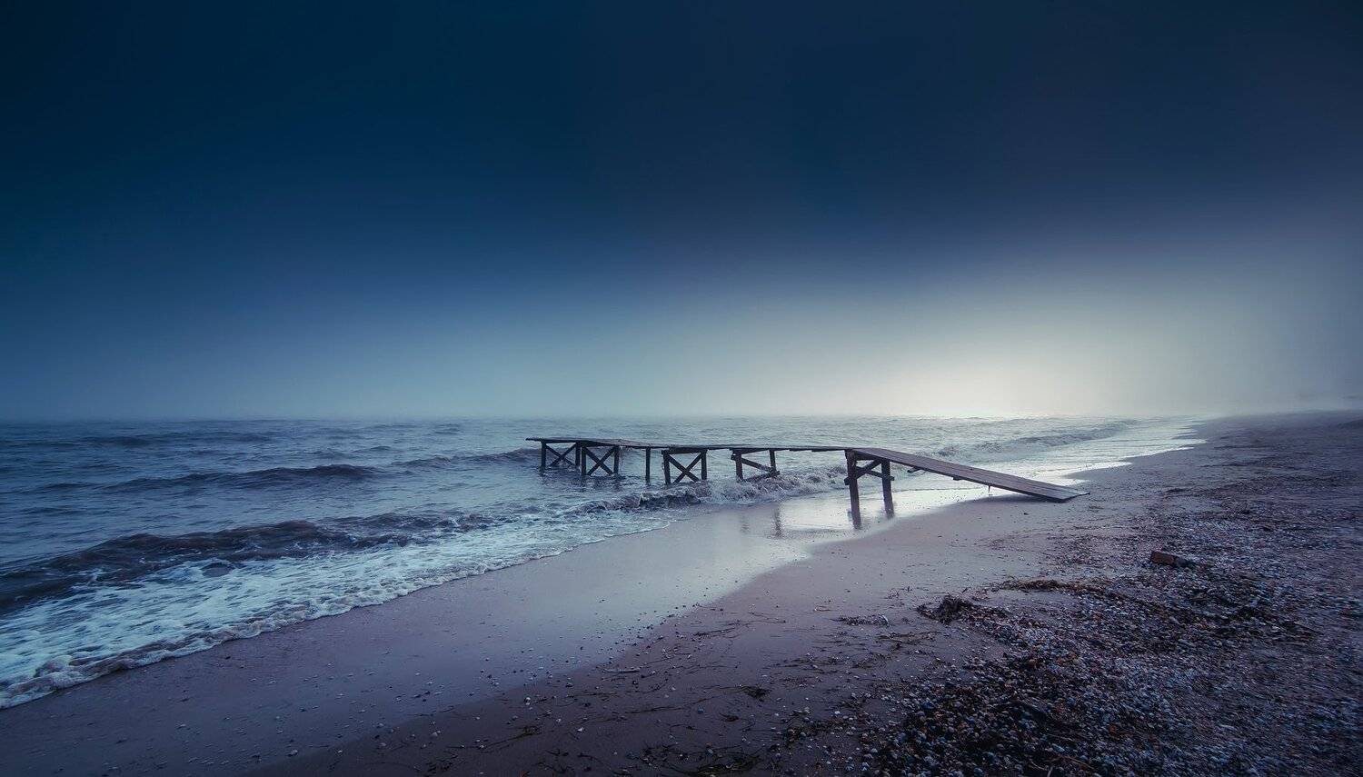 море, туман, рассвет, Дмитрий