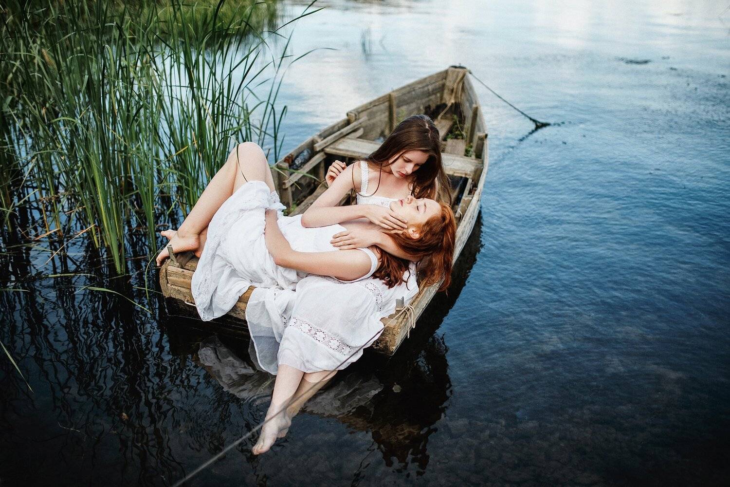 girls water river white , Бондарцова Екатерина