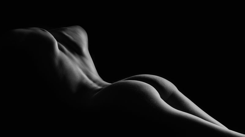 nude, naked, bw, erotic Soft hils in Lithuania фото превью