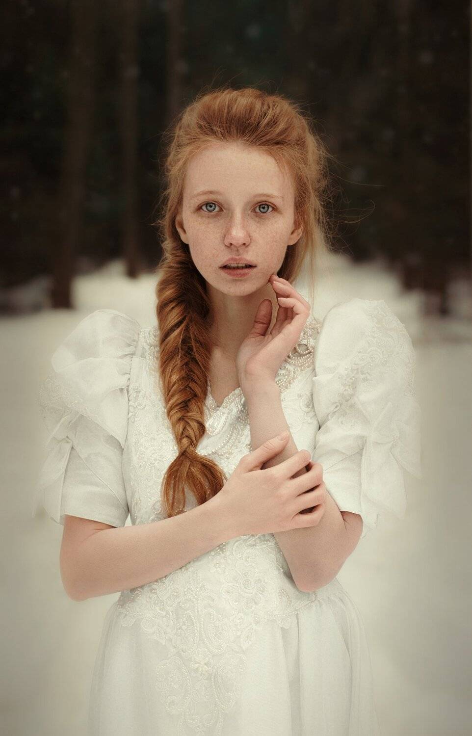 девушка портрет волосы лес сказка рыжая веснушки, Комарова Настя