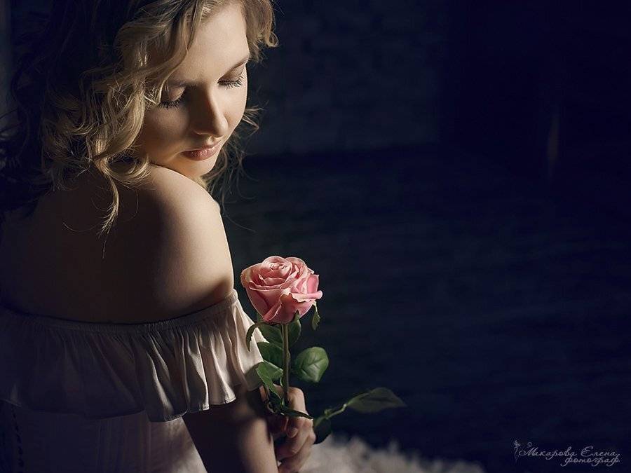 портрет, свет, студия, цветок, Макарова Елена