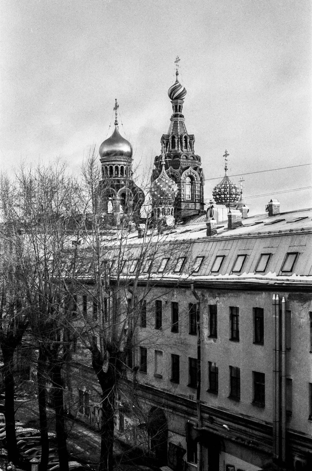 Двор, Пленка, Санкт-петербург, Спас на крови, Февраль, Черно-белое, Маковцев