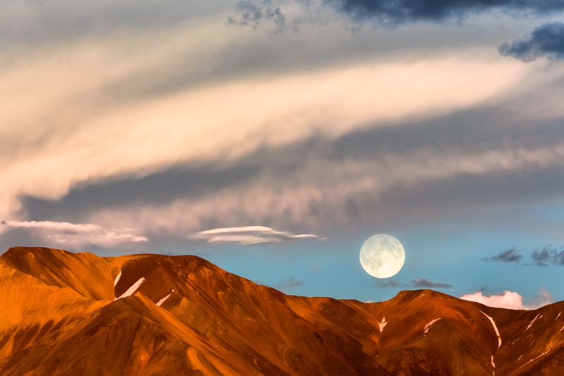 Суперлуние Вечер суперлуния на плато Укок. Русский Алтай 2014. фото превью