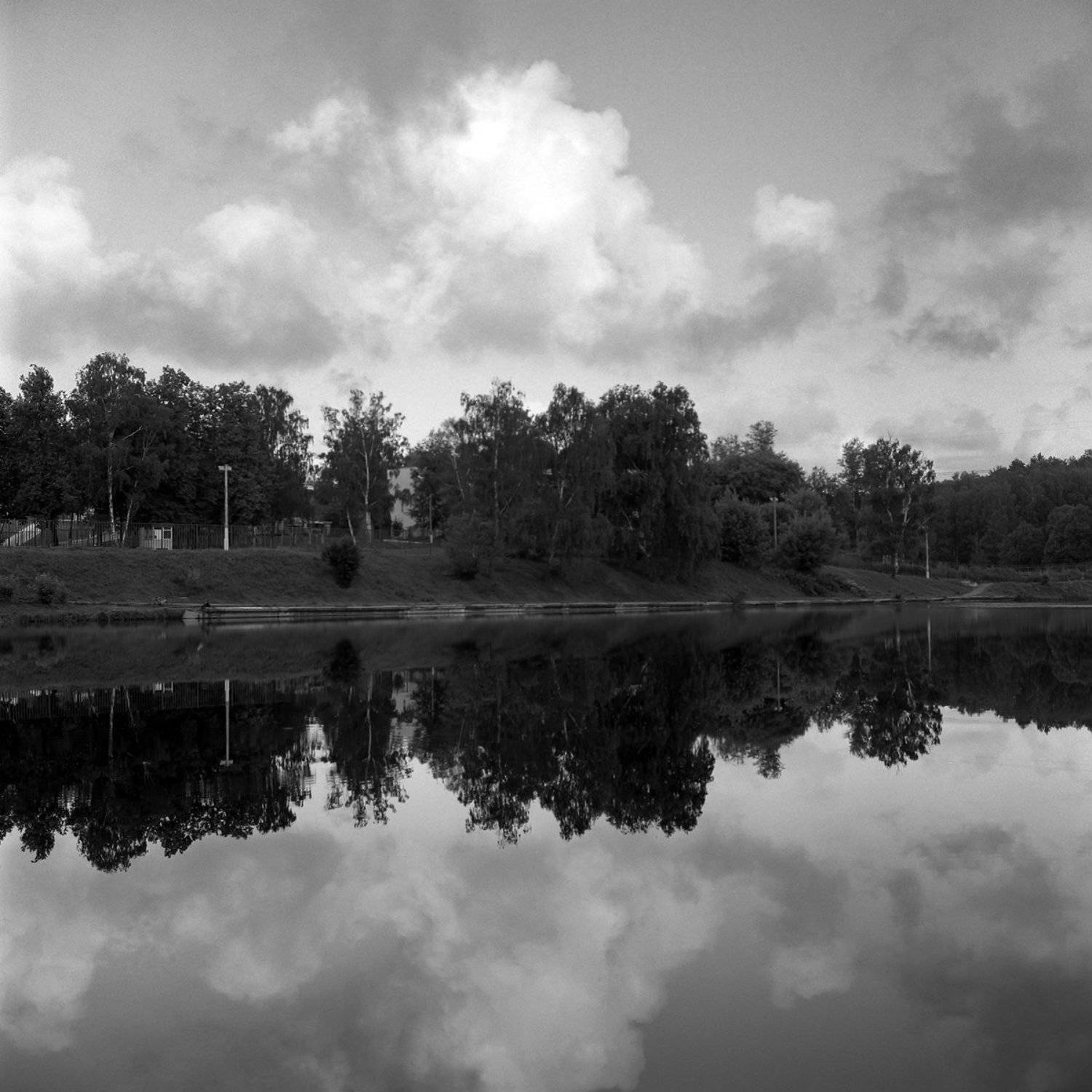 вечер., вода., облака., река., Александр Резников
