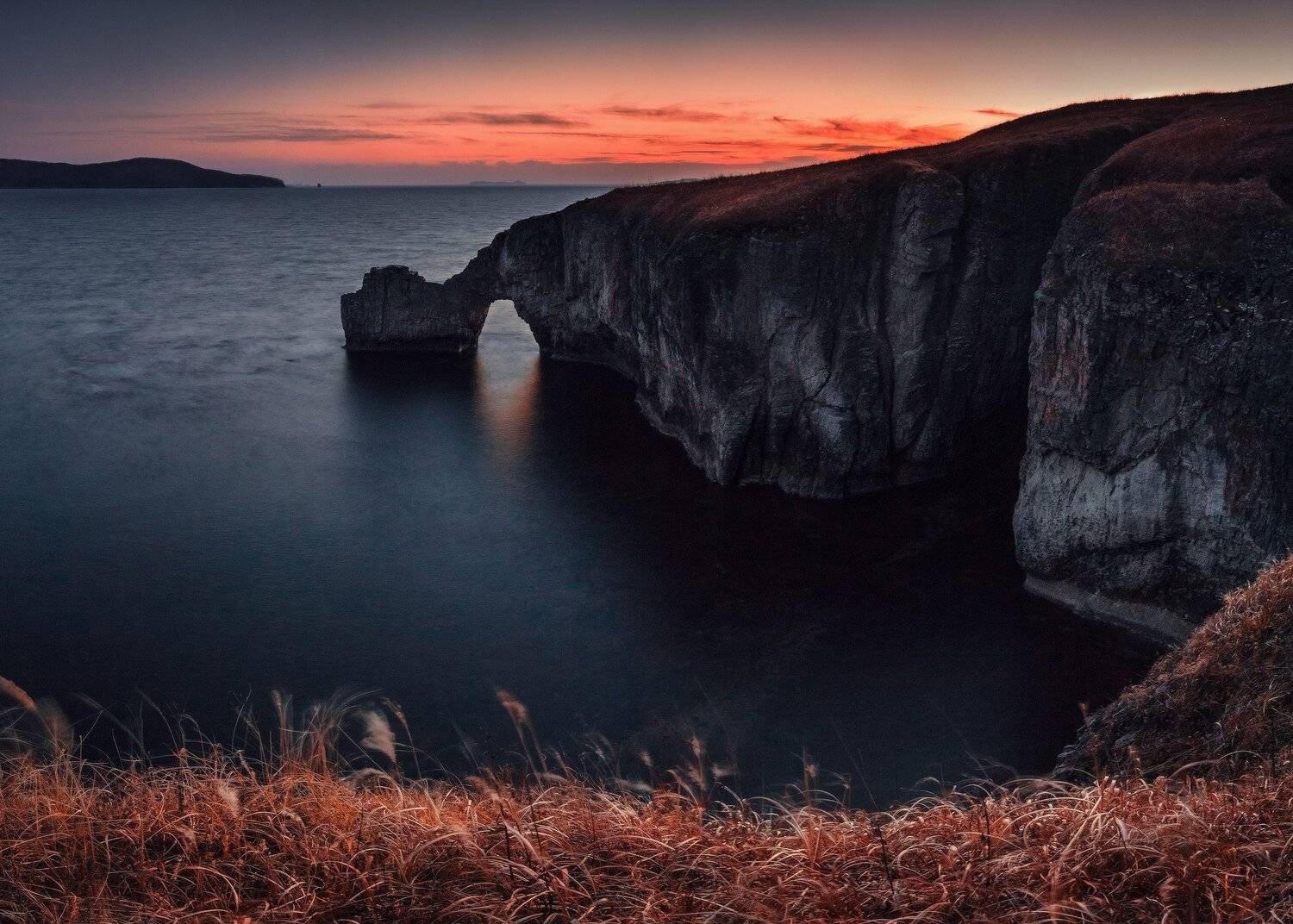 Вечер, Море, Осень, Скала, Андрей Кровлин