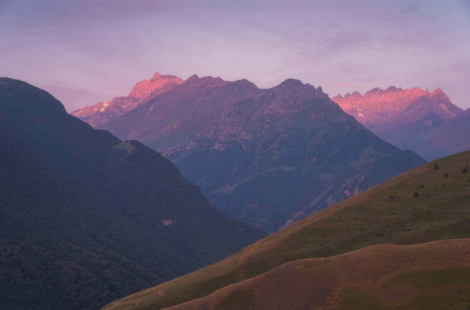 осетия, горы, рассвет, пейзаж, Виталий Левыкин