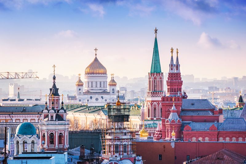 москва, храм христа спасителя, кремль Московские виды фото превью