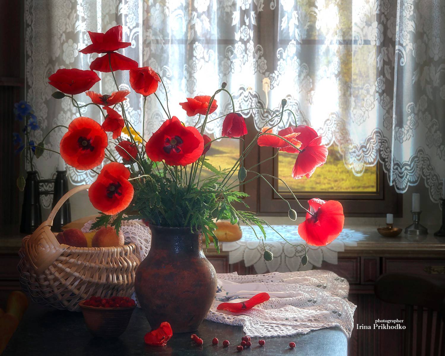 натюрморт, цветы, букеты, фрукты, интерьер, кухня,, Приходько Ирина