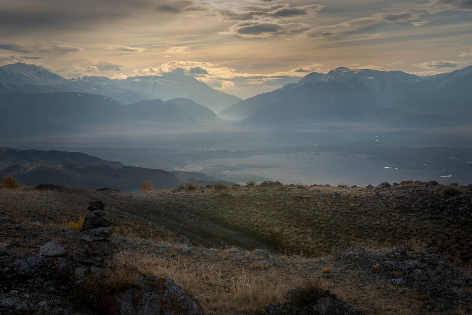 Курайская степь; Горный Алтай; Рассвет, Рустем Диков