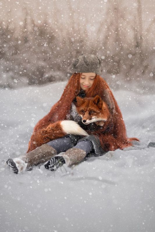 Рыжая и пушистая зима фото превью